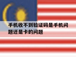 手机收不到验证码是手机问题还是卡的问题