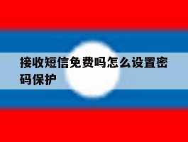 接收短信免费吗怎么设置密码保护