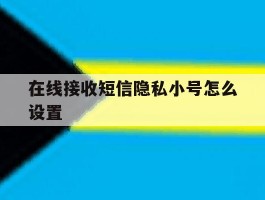 在线接收短信隐私小号怎么设置