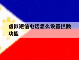 虚拟短信电话怎么设置拦截功能