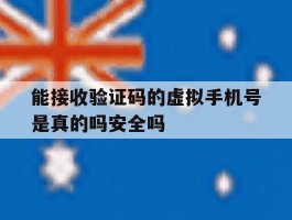 能接收验证码的虚拟手机号是真的吗安全吗的简单介绍