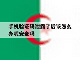 手机验证码泄露了后该怎么办呢安全吗的简单介绍