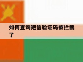 如何查询短信验证码被拦截了