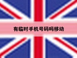 有临时手机号码吗移动