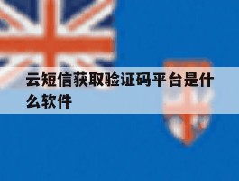 云短信获取验证码平台是什么软件