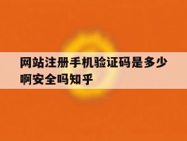 网站注册手机验证码是多少啊安全吗知乎的简单介绍