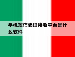 手机短信验证接收平台是什么软件