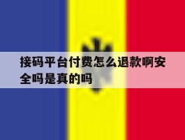接码平台付费怎么退款啊安全吗是真的吗