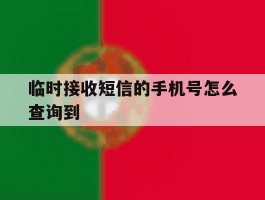 临时接收短信的手机号怎么查询到的简单介绍