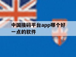 中国接码平台app哪个好一点的软件