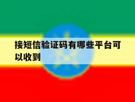 接短信验证码有哪些平台可以收到