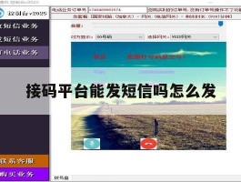 接码平台能发短信吗怎么发