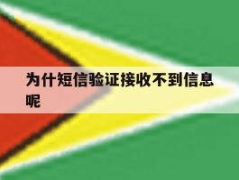 为什短信验证接收不到信息呢