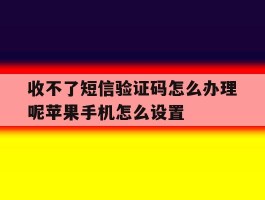 包含收不了短信验证码怎么办理呢苹果手机怎么设置的词条