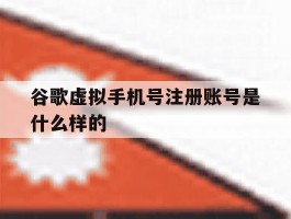 谷歌虚拟手机号注册账号是什么样的