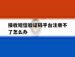 接收短信验证码平台注册不了怎么办