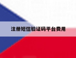 注册短信验证码平台费用