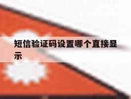 短信验证码设置哪个直接显示