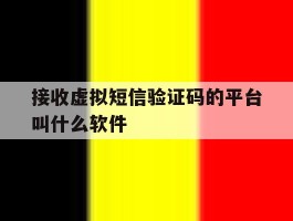 接收虚拟短信验证码的平台叫什么软件