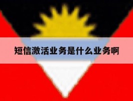 短信激活业务是什么业务啊