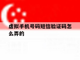 虚拟手机号码短信验证码怎么弄的