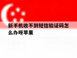 新手机收不到短信验证码怎么办呀苹果