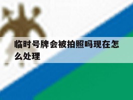 临时号牌会被拍照吗现在怎么处理