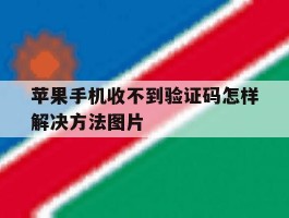 关于苹果手机收不到验证码怎样解决方法图片的信息