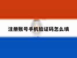 注册账号手机验证码怎么填