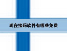 现在接码软件有哪些免费