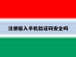 注册输入手机验证码安全吗
