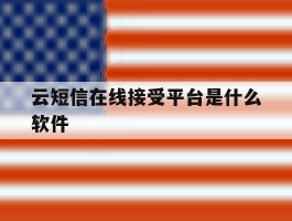 云短信在线接受平台是什么软件