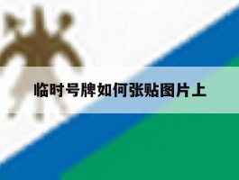 关于临时号牌如何张贴图片上的信息