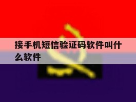 接手机短信验证码软件叫什么软件